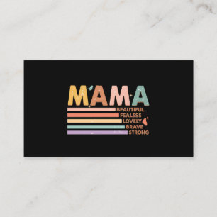 Tarjeta De Visita Mamá Hermosa, valiente y valiente