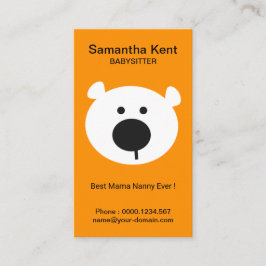Tarjeta De Visita Mamá linda Nanny Bear Babysitter Service