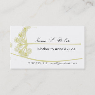 Tarjeta De Visita Mamá profesional moderna floral del Wildflower