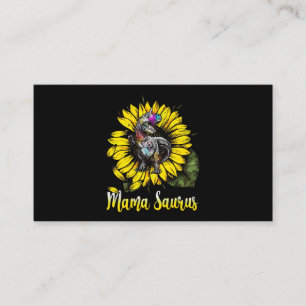 Tarjeta De Visita Mamasauro de girasol T Rex Dinosaurio Mama Saurus