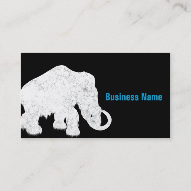 Tarjeta De Visita Mamut cristalino azul de la edad de hielo (Anverso)