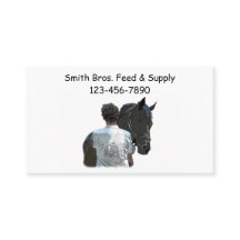 Tarjeta de visita Man Holding Horse Light