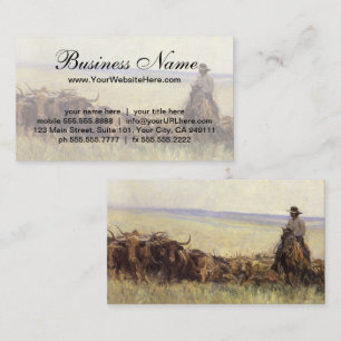 Tarjeta De Visita Manada de Sendero a Wyoming por WHD Koerner