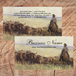 Tarjeta De Visita Manada de senderos a Wyoming por WHD Koerner