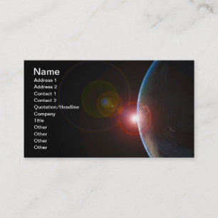 TARJETA DE VISITA MAÑANA DE LA TIERRA 688 PLANETAS ESPACIALES SUNRI