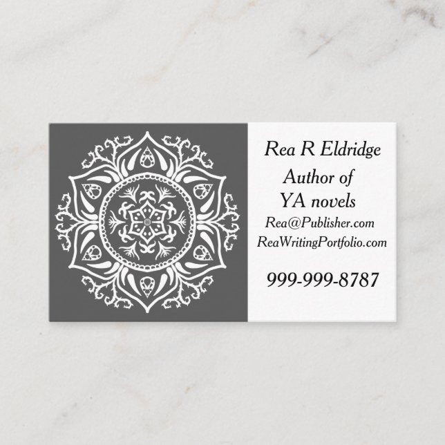 Tarjeta De Visita Manatee Mandala (Anverso)