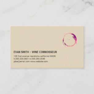 Tarjeta De Visita Mancha de vino colorida