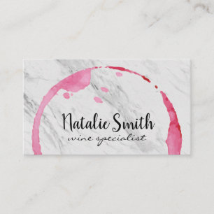 Tarjeta De Visita Mancha de vino (negro / blanco)