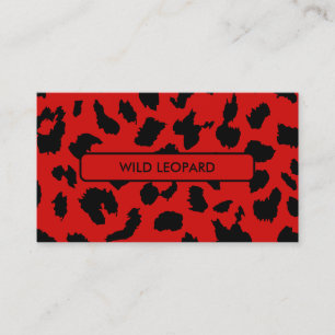 Tarjeta De Visita Manchas de piel de leopardo de piel de animal