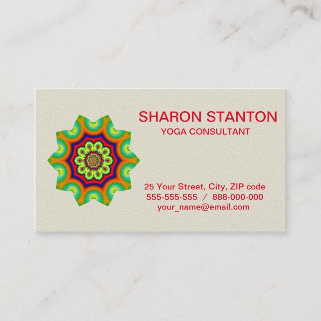Tarjeta De Visita Mandala (Anverso)