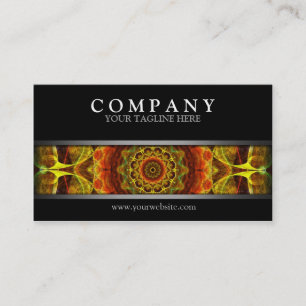 Tarjeta De Visita Mandala amarilla moderna