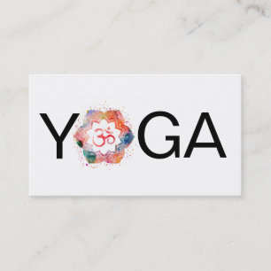 Tarjeta De Visita *~* Mandala Aum OM Lotus YogaTeacher Instructor