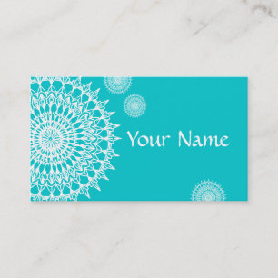 Tarjeta De Visita Mandala blanca