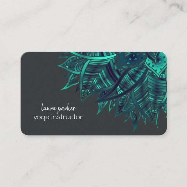 Tarjeta De Visita Mandala Boho Art (Anverso)