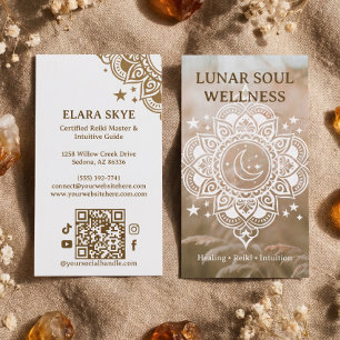 Tarjeta De Visita Mandala Celestial Bienestar Espiritual Holístico