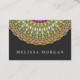 Tarjeta De Visita Mandala colorida de la vida