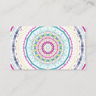 Tarjeta De Visita mandala colorido