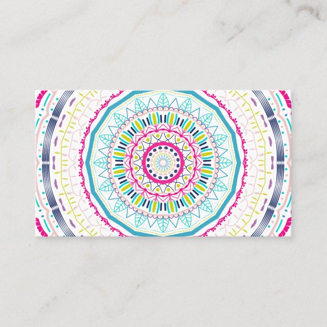 Tarjeta De Visita mandala colorido (Anverso)