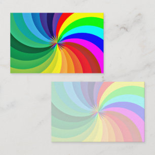 Tarjeta De Visita Mandalá de Colores de Arcoíris-46556