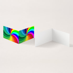 Tarjeta De Visita Mandalá de Colores de Arcoíris-46556