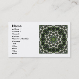 Tarjeta De Visita Mandala de la foto de la tierra verde