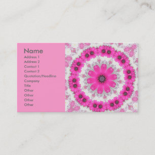 Tarjeta De Visita mandala de margarita rosa nº 4