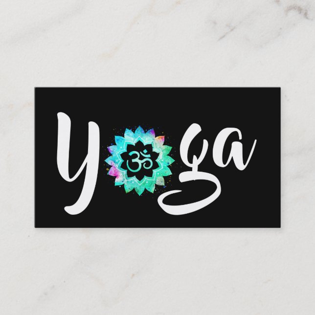 Tarjeta De Visita Mandala de OM Aum Lotus del profesor del (Anverso)