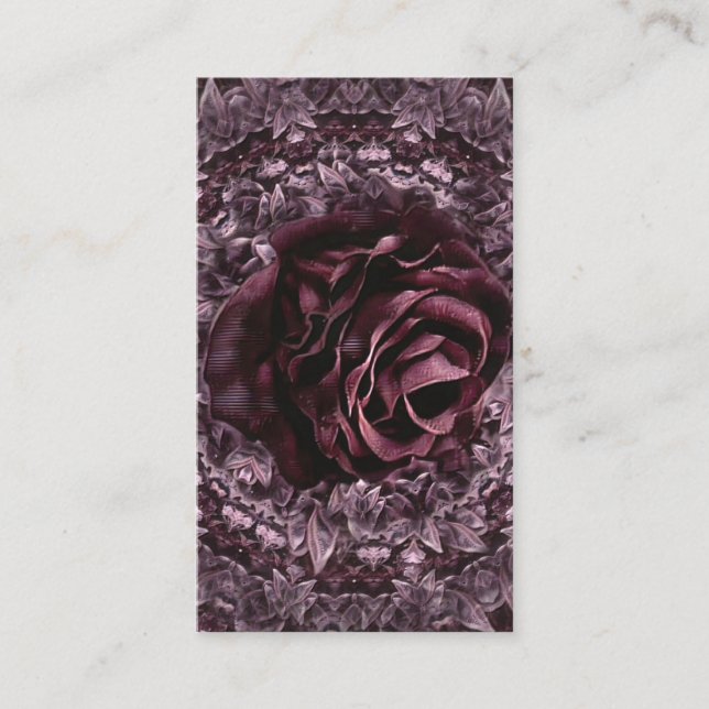 Tarjeta De Visita Mandala de rosa  (Anverso)