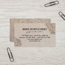 Tarjeta De Visita Mandala del oro del purpurina el | Boho del