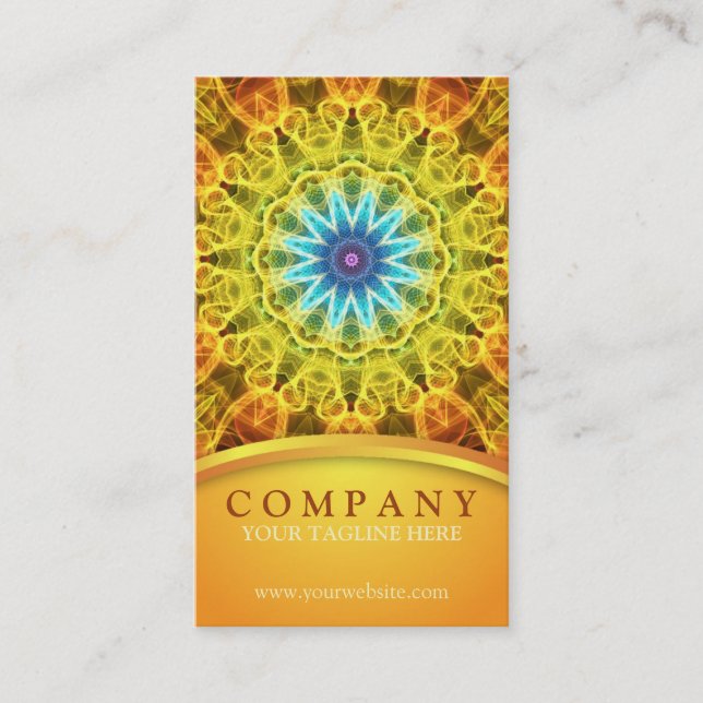 Tarjeta De Visita Mandala del ramo de la flor (Anverso)