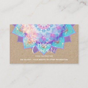Tarjeta De Visita Mandalá Devoción a la Luz Kraft