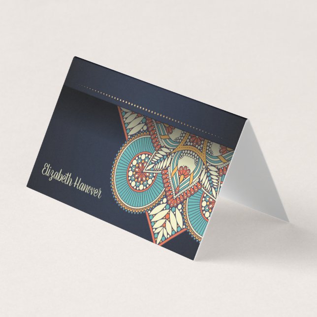 Tarjeta De Visita Mandala elegante (Anverso)