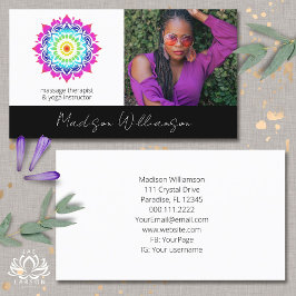 Tarjeta De Visita Mandala Esotérico Holístico Metafísico Foto Boho 