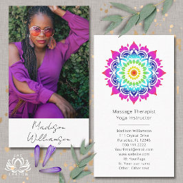 Tarjeta De Visita Mandala Esotérico Holístico Metafísico Foto Boho