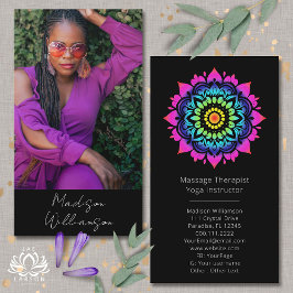 Tarjeta De Visita Mandala Esotérico Holístico Metafísico Foto Boho