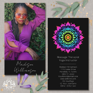 Tarjeta De Visita Mandala Esotérico Holístico Metafísico Foto Boho
