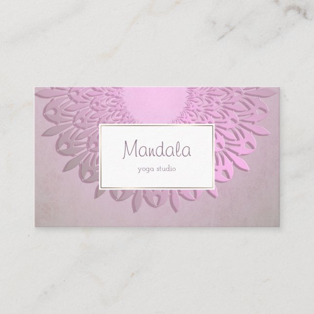 Tarjeta De Visita Mandala étnica de la pendiente (Anverso)