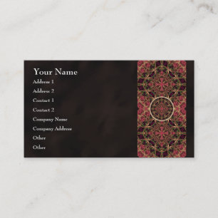 Tarjeta De Visita Mandala, extracto cruzado caleidoscópico de la