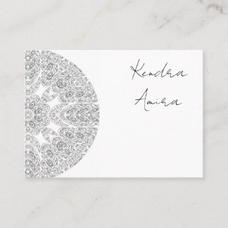 Tarjeta De Visita Mandala Eye Design Floral Lotus Gold Card