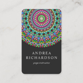 Tarjeta De Visita Mandala floral colorida