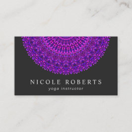 Tarjeta De Visita Mandala floral púrpura