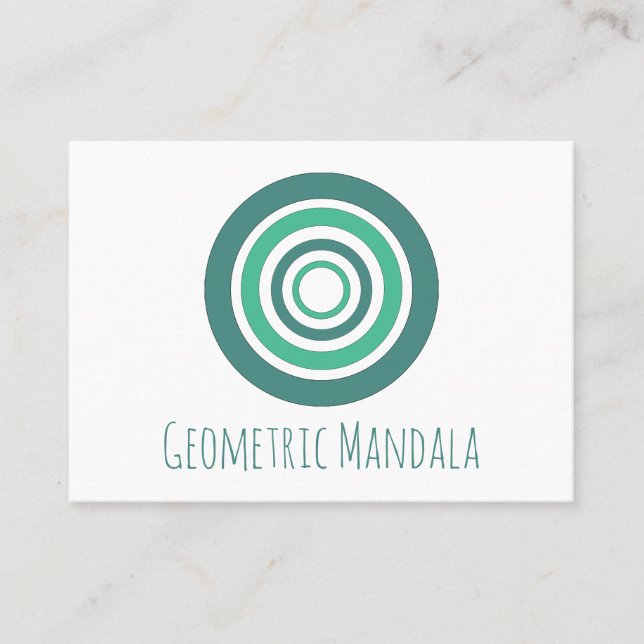 Tarjeta De Visita Mándala Geométrico  (Anverso)
