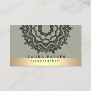 Tarjeta De Visita Mandala Lotus Flor Yoga Meditación holística