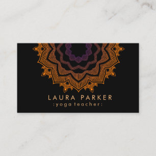 Tarjeta De Visita Mandala Lotus Flor Yoga Meditación holística