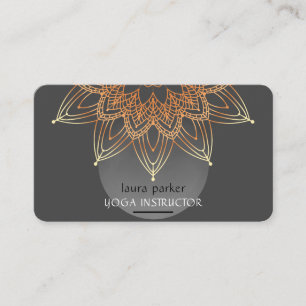 Tarjeta De Visita Mandala Meditación Yoga Healing Lotus Boho