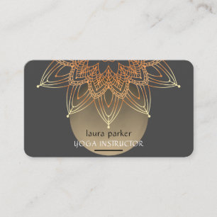 Tarjeta De Visita Mandala Meditación Yoga Healing Lotus Boho