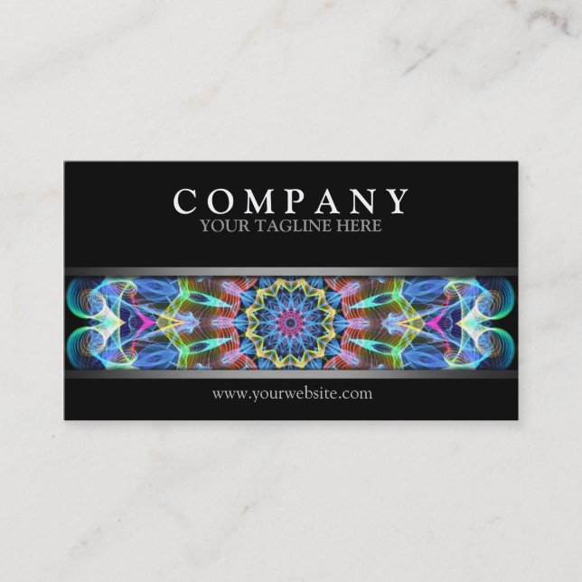 Tarjeta De Visita Mandala móvil moderna de las volutas (Anverso)