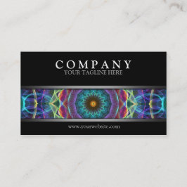 Tarjeta De Visita Mandala multicolora moderna