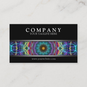 Tarjeta De Visita Mandala multicolora moderna