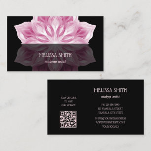 Tarjeta De Visita Mandalá Negocio Rosa Negro